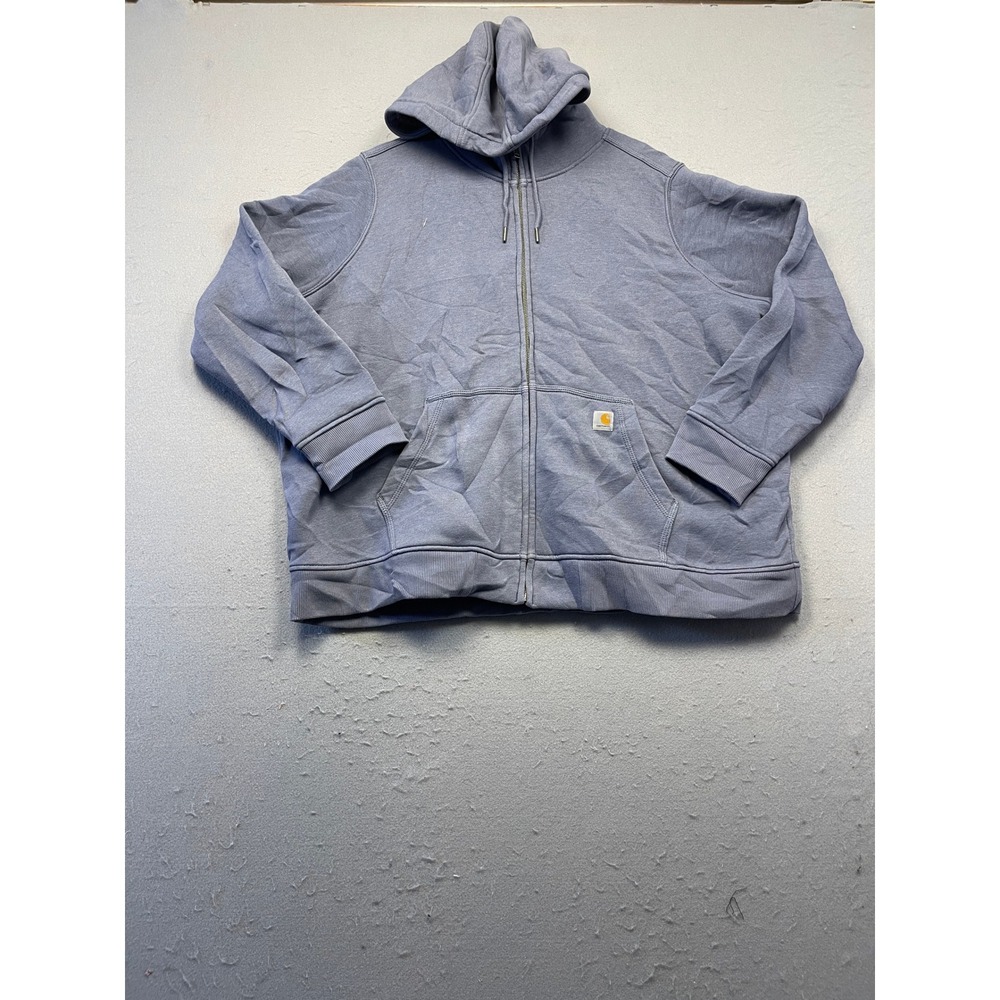 Carhartt Zip Hoodie Cotton Blend Blue Purple 3X Womens